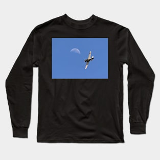 Japanese WWII Fighter and Half-moon Long Sleeve T-Shirt